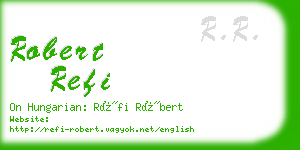 robert refi business card